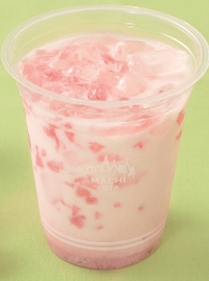 「MACHI café 桜ゼリーラテ」（写真：ローソンの発表資料より）