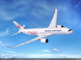JALの「A350-900型」初号機イメージ。（画像: JALの発表資料より）