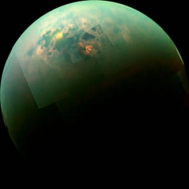 土星探査機カッシーニが明らかにしたタイタン北半球の海や湖 （c） NASA/JPL-Caltech/Univ. Arizona/Univ. Idaho