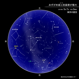5月7日午前3時頃の東京の星空 (c) 国立天文台 5月7日午前3時頃の東京の星空 (c) 国立天文台