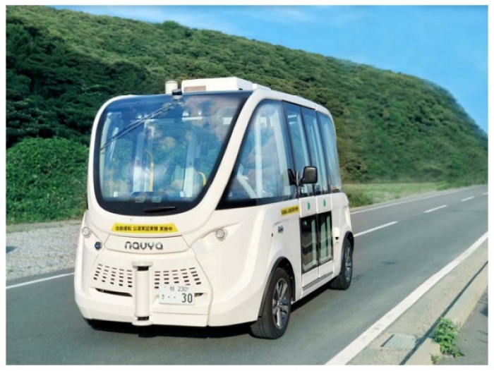 自動運転バスNAVYA ARMA（SBドライブ発表資料より）