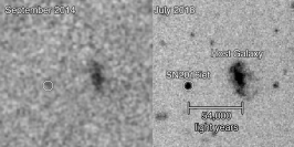 矮小銀河の中心から離れた場所で発見された超新星SN2016iet （c） Center for Astrophysics