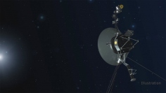 「ボイジャー1号」のイメージ図。(c) NASA/JPL-Caltech