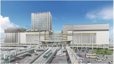 広島駅ビルの外観イメージ（JR西日本発表資料より）