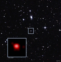 アウトバーストを起こす超大質量ブラックホール (c)  X-ray: NASA/CXO/CSIC-INTA/G.Miniutti et al.; Optical: DSS