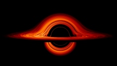 ブラックホール周辺の光の経路を可視化 （c） NASA’s Goddard Space Flight Center/Jeremy Schnittman