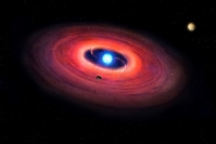 白色矮星と周囲を公転する惑星の想像図 （c） Mark Garlick