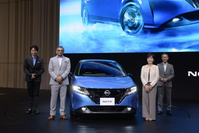 新型ノートの発表。（画像: 日産自動車の発表資料より）