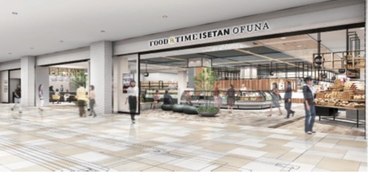 フード＆タイムイセタンオオフナの開業イメージ（三越伊勢丹ホールディングス発表資料より）