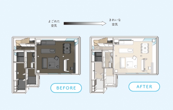 業界初の邸別換気・空気空気清浄シミュレーション動画で、空気の流れを設計段階で見える化する