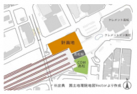 高松駅ビル（仮称）の開発予定地（JR四国発表資料より）