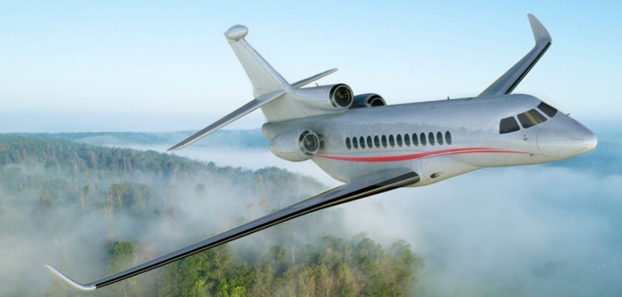 双日が運航するダッソー・アビエーション社の「Falcon7X」（双日の発表資料より）