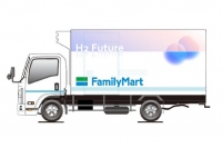ファミリーマートの燃料電池トラックのイメージ（ファミリーマート発表資料より）