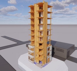 「超空間の家　Neo」などで知られる日本の木造注文住宅メーカー・アキュラホームが、世界初の10階建木造ビル振動実験への参画を発表
