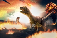恐竜が絶滅した時期に複数の小惑星が地球に衝突か。画像はイメージです。