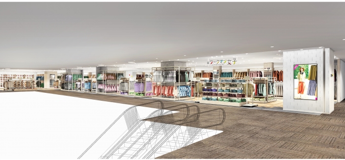 #ワークマン女子の売り場イメージ（東急百貨店発表資料より）