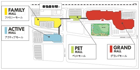 施設配置図（イオンモール発表資料より）