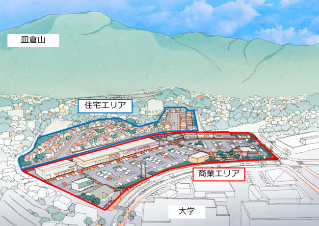 開発エリア（西日本鉄道発表資料より）