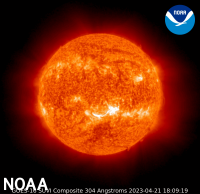 NOAAの衛星により4月21日に撮影された太陽 (c) NOAA