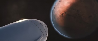 有人火星飛行のイメージ画像（画像提供：SpaceX）