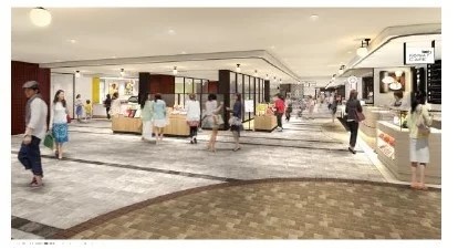 東京側1階エスカレーター付近のイメージ（ジェイアール東日本都市開発発表資料より）