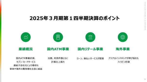 【QAあり】セブン銀行、経常収益は連結・単体ともに過去最高水準を維持　国内ATM事業は台数・利用件数が計画比を上回る