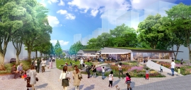 大通り公園1区のイメージ(画像: 三井不動産の発表資料より) 大通り公園1区のイメージ(画像: 三井不動産の発表資料より)