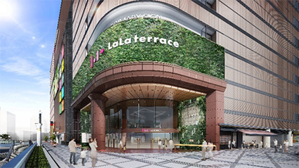 からくり時計と3F川口駅方面エントランス外観 イメージ