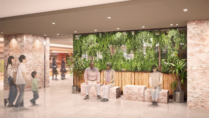 既存の大理石をリメイクしたベンチ イメージ