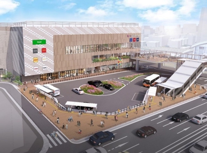 北綾瀬駅前交通広場併設のイメージ