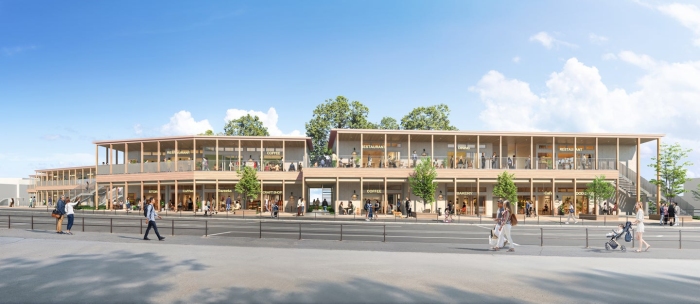 木造商業施設の完成イメージ（東急など発表資料より）