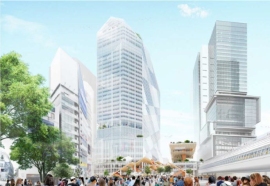 再開発の外観イメージ(東急など発表資料より) 再開発の外観イメージ(東急など発表資料より)