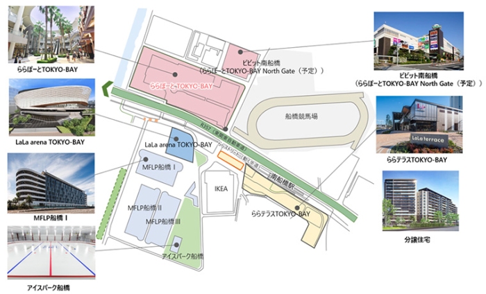 ららぽーとTOKYO-BAYの配置図