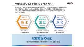 【QAあり】ダスキン、「中期経営方針2028」を策定　新規事業、周辺事業、既存事業への取り組みを推進し、経営基盤の強化を目指す