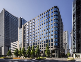 完成した新しい八重洲ダイビル(ダイビル発表資料より) 完成した新しい八重洲ダイビル(ダイビル発表資料より)