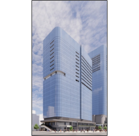 関内駅前北口地区再開発の完成イメージ（三菱地所発表資料より）