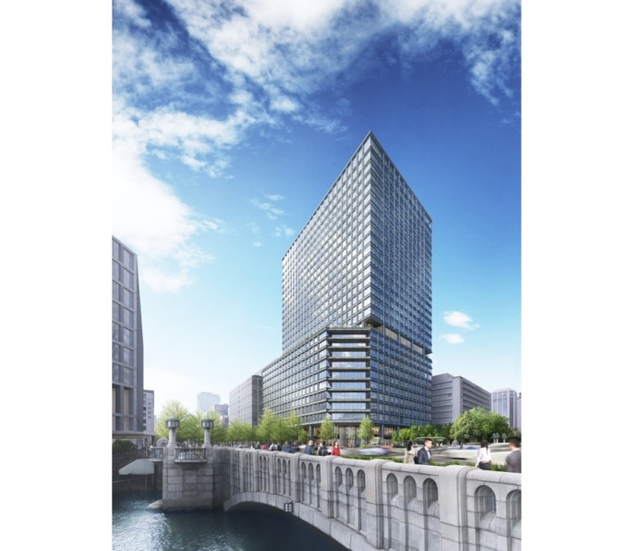 淀屋橋ゲートタワーと命名された複合施設の完成イメージ（大和ハウス工業提供）