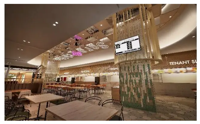 羽田空港フードコートのリニューアルイメージ（日本空港ビルデング発表資料より）