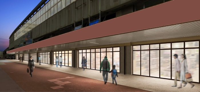 シャミネ鳥取の外観イメージ（JR西日本山陰開発発表資料より）