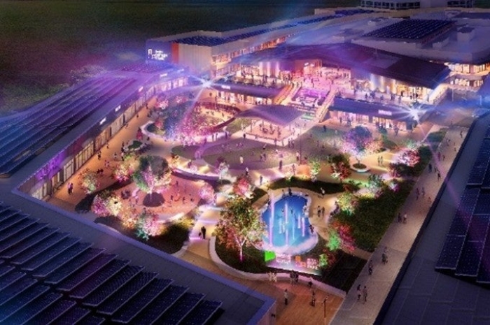 三井アウトレットパーク岡崎ショー演出時のイメージ（三井不動産発表資料より）