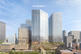 NTT日比谷タワーの完成イメージ(NTT都市開発発表資料より) NTT日比谷タワーの完成イメージ(NTT都市開発発表資料より)