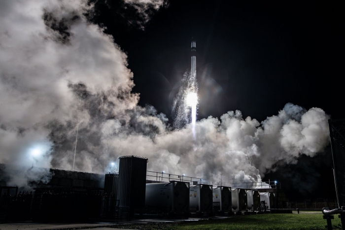 7機目の小型SAR衛星を打ち上げたElectronロケットの様子（画像: Synspective）