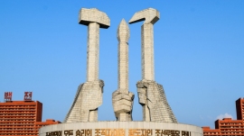 A photo of the Monument to Party Founding (당창건기념탑), Pyongyang, North Korea, taken in 2014. (Unsplash/Steve Barker) A photo of the Monument to Party Founding (당창건기념탑), Pyongyang, North Korea, taken in 2014. (Unsplash/Steve Barker)