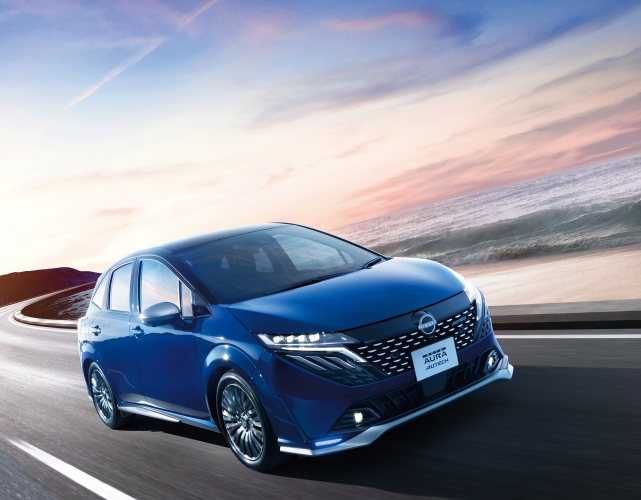 日産自動車は、「ノート」「ノート オーラ」「ノート オーラ NISMO」の仕様を一部変更して発売した（写真：同社発表資料より）
