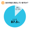 Q．自分の髪に満足していますか？