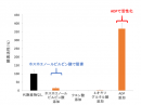 図2. 5 mM 代謝産物存在下のSyCS活性。縦軸は、酵素活性の相対値。ホスホエノールピルビン酸存在下で、SyCSの活性は、低下します。ADP存在下で、SyCSの活性は、向上します。