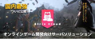 国内最強ゲームサーバソリューション「Strix Cloud」一般公開　-オンラインゲームに必要な機能を搭載できるSaaS型サービス-
