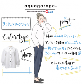 aquagarage ランタンスリーブシャツ グラフィックレコード