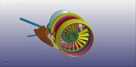 Ansys LS-DYNAによる航空機エンジンのファンブレード破断解析