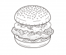 ハンバーガーイメージイラスト